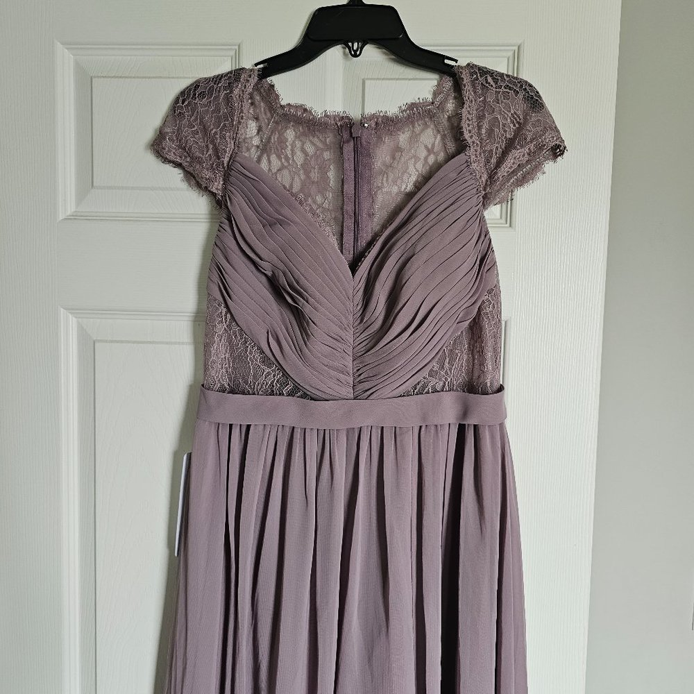 Azazie bridesmaid dress: Suki in Dusk size 10